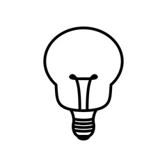br led bulb light icon, line style