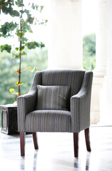 Cozy arm chair in living room