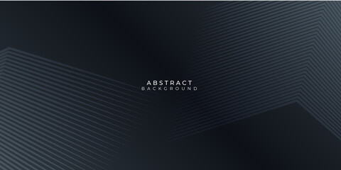 Black lines abstract presentation background with dark concept. Vector Illustration.