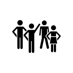 pictogram men and woman icon, silhouette style