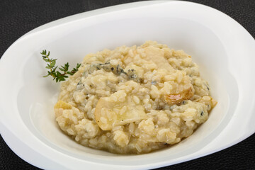 Risotto with pear and gorgonzola
