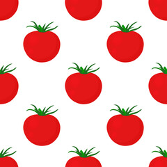 seamless tomato pattern isolated on white background