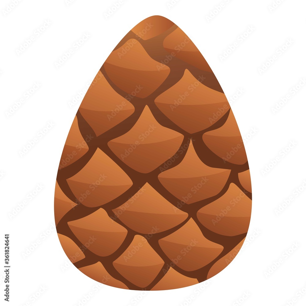 Poster pine cone icon. cartoon of pine cone vector icon for web design isolated on white background
