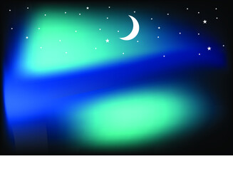 Obraz na płótnie Canvas night sky with stars and the moon