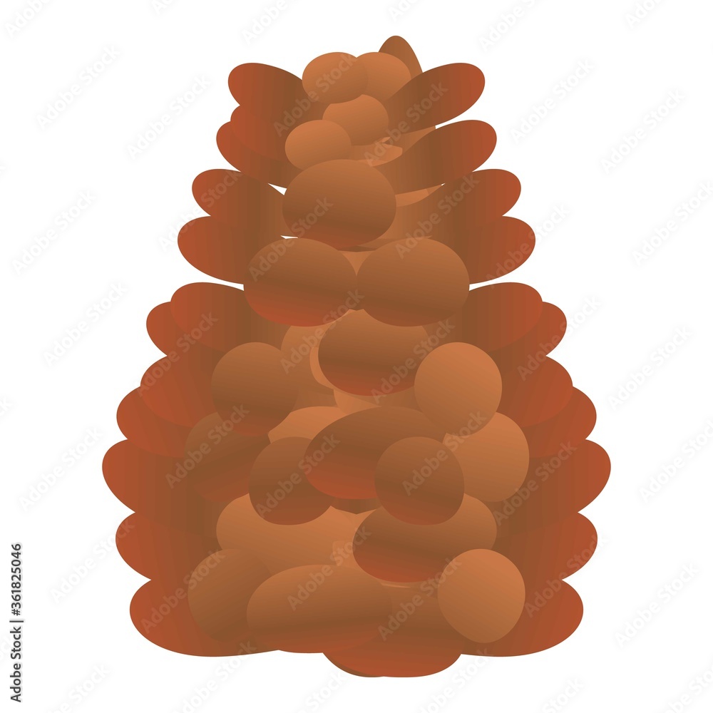 Poster magic pine cone icon. cartoon of magic pine cone vector icon for web design isolated on white backgr