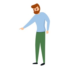 Hipster buyer icon. Cartoon of hipster buyer vector icon for web design isolated on white background