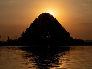 Amirul Mukminin Mosque during sunset.
The mosque of 99 domes in Makassar, Indonesia. 99 Al Makazzary Mosque.
