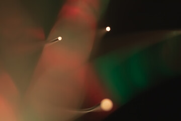 Abstract background. Fantastic fancy plants with colored branches with luminous dots at the ends....