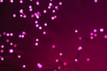 Abstract background. Fantastic fancy plants with colored branches with luminous dots at the ends....