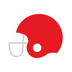 american football helmet flat style icon design, Sport hobby competition and game theme Vector illustration