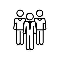 businessman and men standing, line style