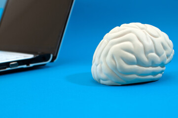 artificial brain and laptop
