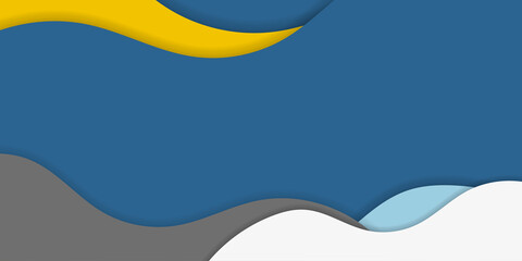 Blue and yellow white gradient geometric shape background. Suit for social media post stories and presentation template.