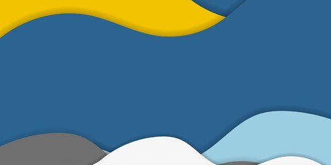 Blue and yellow white gradient geometric shape background. Suit for social media post stories and presentation template.