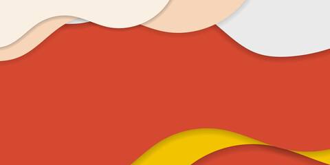 Abstract 3d yellow white orange background with blank space of paper layer. Vector illustration design for presentation, banner, cover, web, flyer, card, poster, game, texture, slide, magazine, ppt