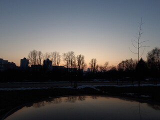 Sunset reflection on a car