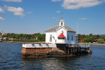 Fototapeta na wymiar A beautiful summers day on the water in Oslofjord in Norway