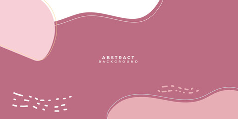 Abstract liquid brown pink white shape. Fluid design. Isolated gradient waves with geometric lines, dots. Vector illustration. Pastel Background