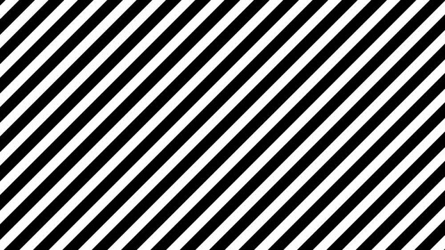 Black and white lines stripes moving in seamless looping loop. Abstract pattern background and wallpaper. UHD 4K footage motion video clip