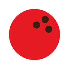 bowling ball flat style icon design, Sport hobby competition and game theme Vector illustration