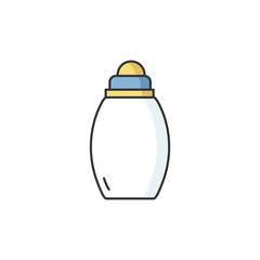 Baby bottle RGB color icon. Feeder with milk for children. Formula for nutrition for little kid. Plastic package for dairy ingredient. Childcare product. Isolated vector illustration