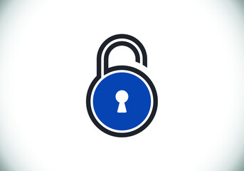 Lock icon. Security logo for mobile and web. Lock logo sign symbol vector illustration