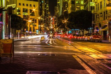 Fototapeta na wymiar traffic in hong kong at night