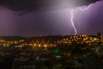 lightning at night