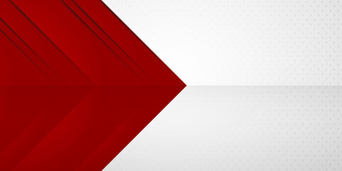 Abstract line light silver with red overlap layers background. Red white presentation background