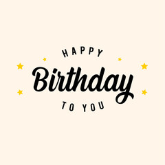 Card with calligraphy lettering happy birthday vector