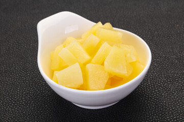 Marinated pineapple pieces