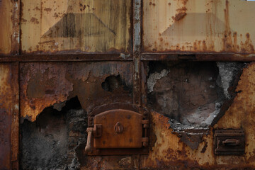 Old iron rusting