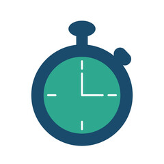Chronometer flat style icon design, Time tool second sport stopwatch deadline measure and countdown theme Vector illustration