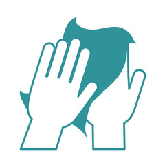 covid 19 coronavirus, prevention use paper on hands, disease outbreak line design icon