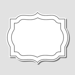 Border ornament pattern frame isolated on gray background