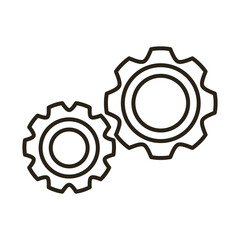 gears machine line style icon