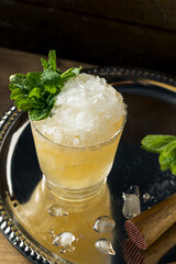 Frozen Boozy Bourbon Mint Julep