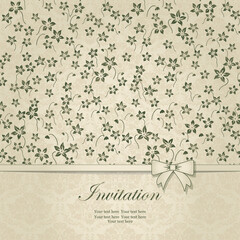 Greeting Card with Flowers in tender style for weddings and other occasions