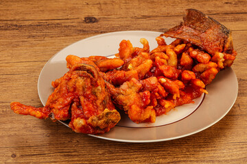 Chinese cuisine squirrel fish with sauce