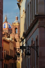 Narrow street in Zacatecas Mexico