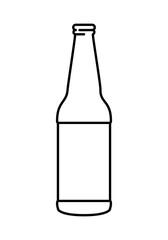 Beer bottle icon design, Pub alcohol bar brewery drink ale and lager theme Vector illustration