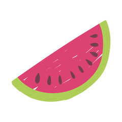 slice watermelon fruit juicy isolated icon design white background