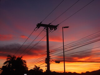 Electricity pole at sunset photographed in Iguaba Grande, Rio de Janeiro.
OLYMPUS DIGITAL CAMERA