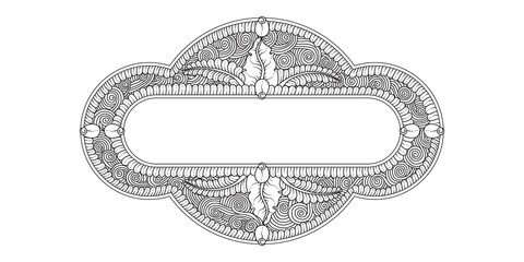 Stylish frame with classic and vintage ornaments