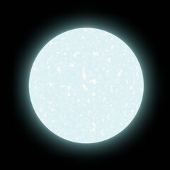 Neutron stars in space. magnetic field star, star, universe. 3d rendering.