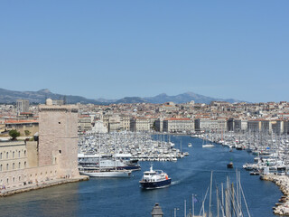 vue a&eacute;rienne vieux port marseille
