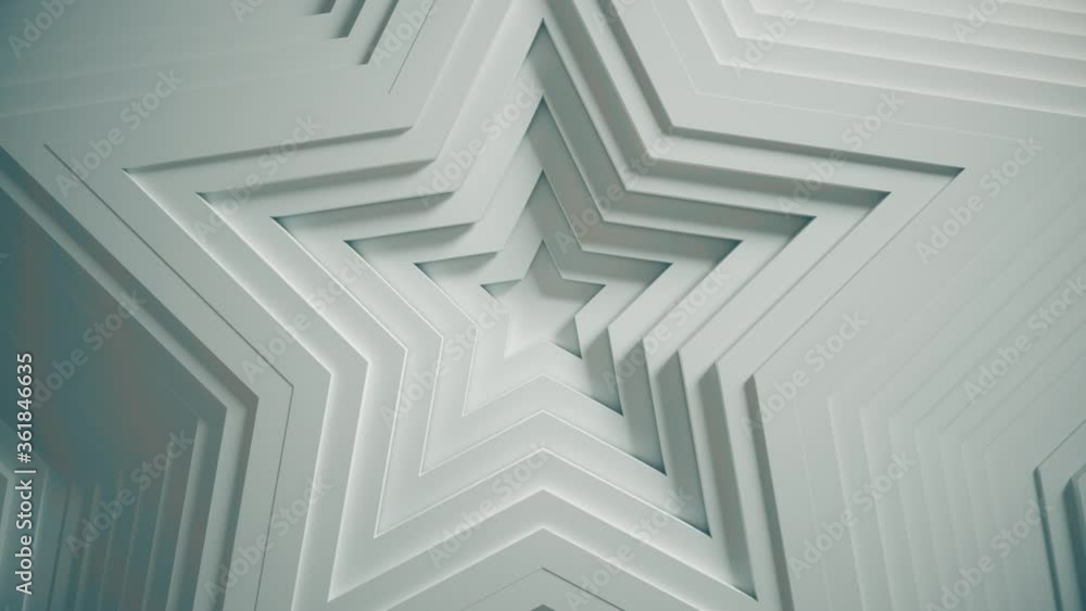 Poster abstract star pattern with offset effect and smooth white color. animation of white blank stars. abs