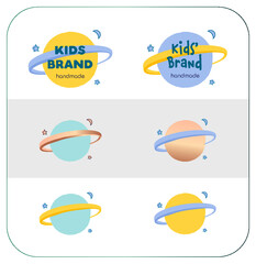 Logo template with pastel colour combinations