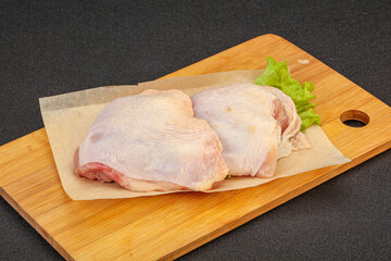 Raw chicken hip for cooking