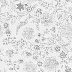 botainical colorful retro vector floral seamless pattern © PATTERN_SPIRIT